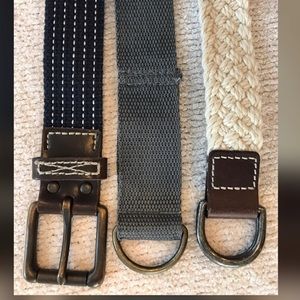 Set of 3 belts!   Blue, Gray, and Cream